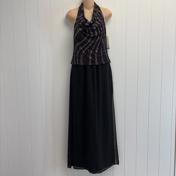 Vintage J. R. Nites by Caliendo Womens Whimsigoth Velvet Chiffon Jumpsuit Size 8 - Picture 1 of 11